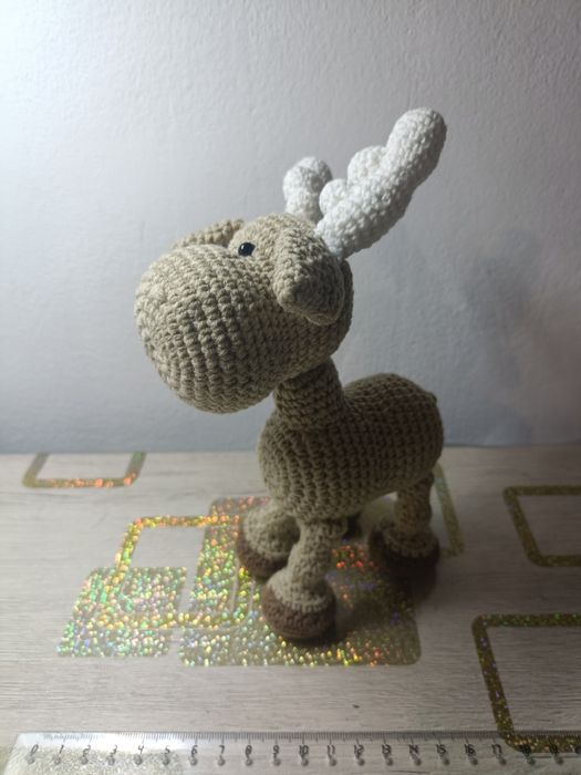 Игрушка оленёнка вязаная