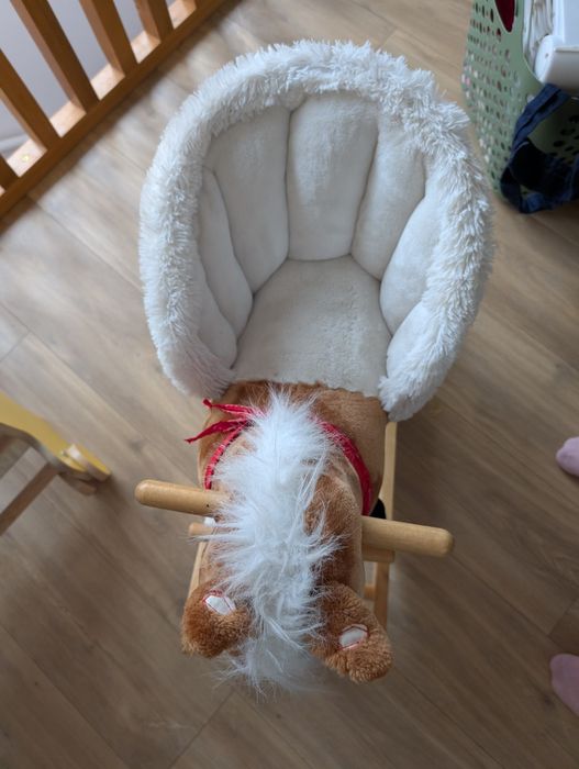 Balansoar căluț cu spătar + sunete (opțional)