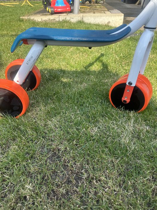 Bicicletă , tricicleta fără pedale 2 în 1 Alb-Portocaliu Copii