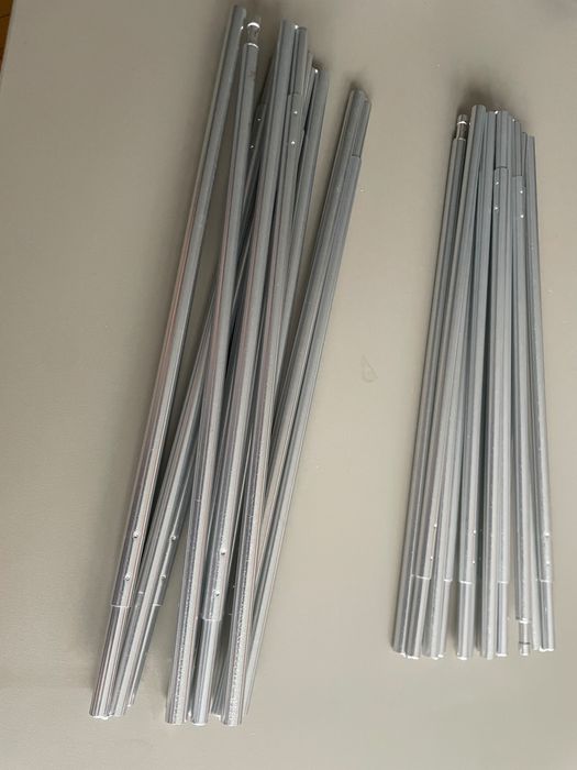 Set bete cort / umbrar - aluminiu - 3,6m