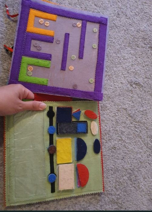 Carte montessori bebe copii fetru jucarii 24.5×24.5 cm