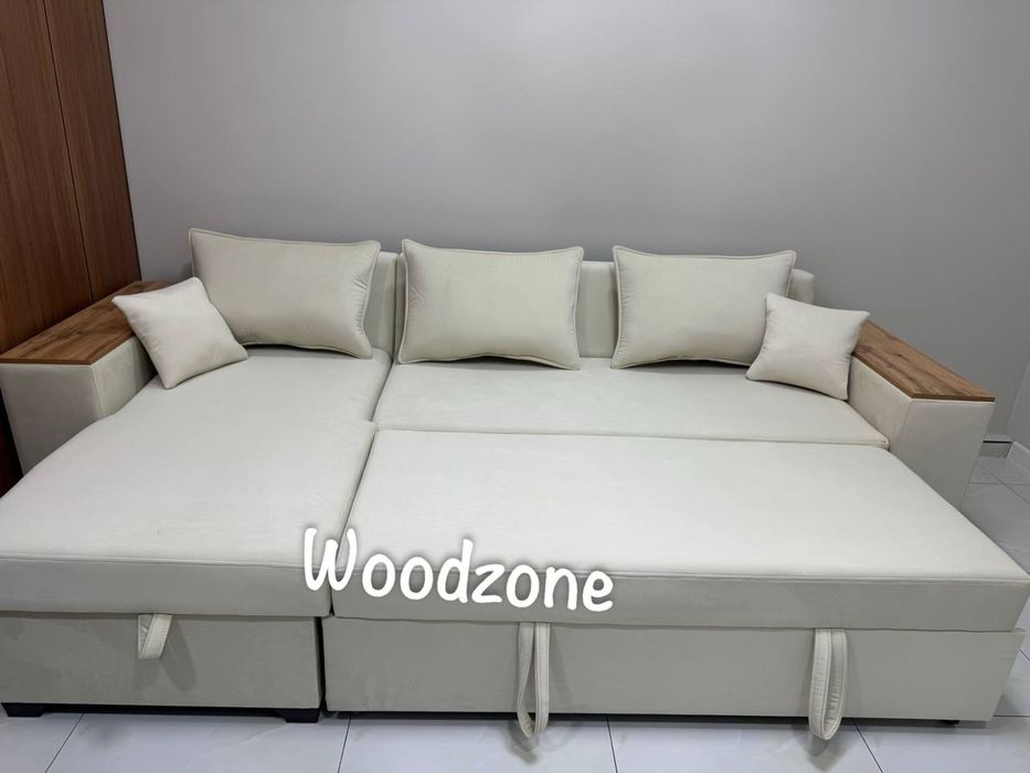 Угловой раскладной диван размер 260х150см