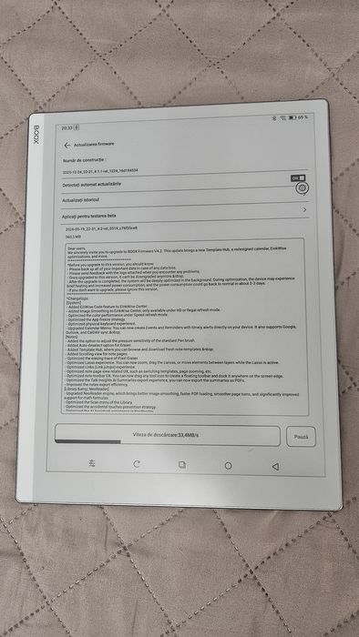 Tableta E-Ink Boox GO 10, 10.3 inch, Octa-Core, 4GB RAM, 64 GB, Android 12, Alb