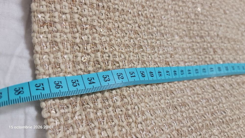 Cardigan sacou bej cu fir xxxxl