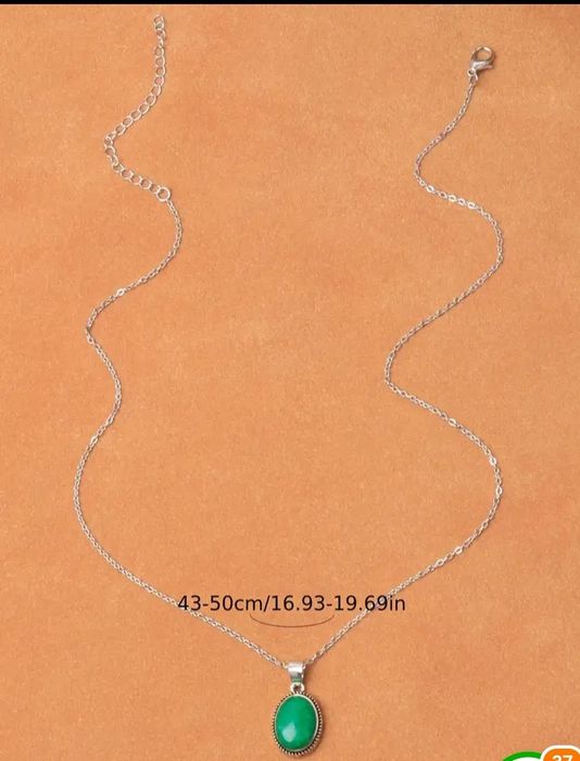 Пъстър комплект-Обеци Плюс Колие Комплект бижута в бохо стил, изработе