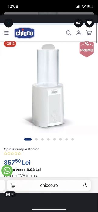 Carucior Krausman 3 in 1 + sterliziator chicco + baby nest