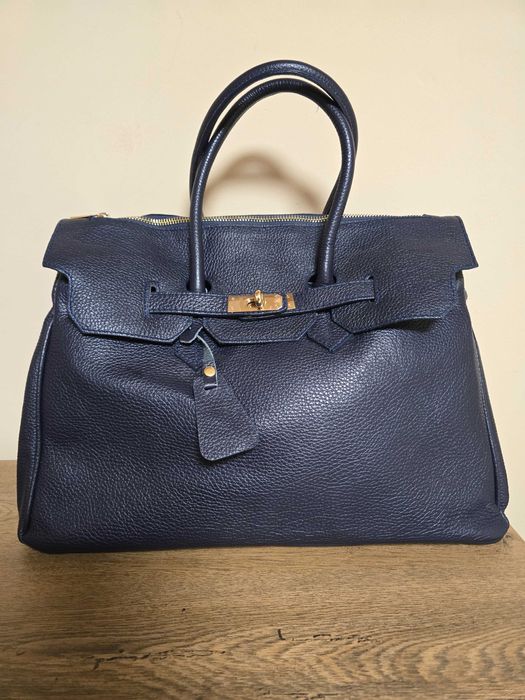 Италианска дамска чанта от естествена кожа