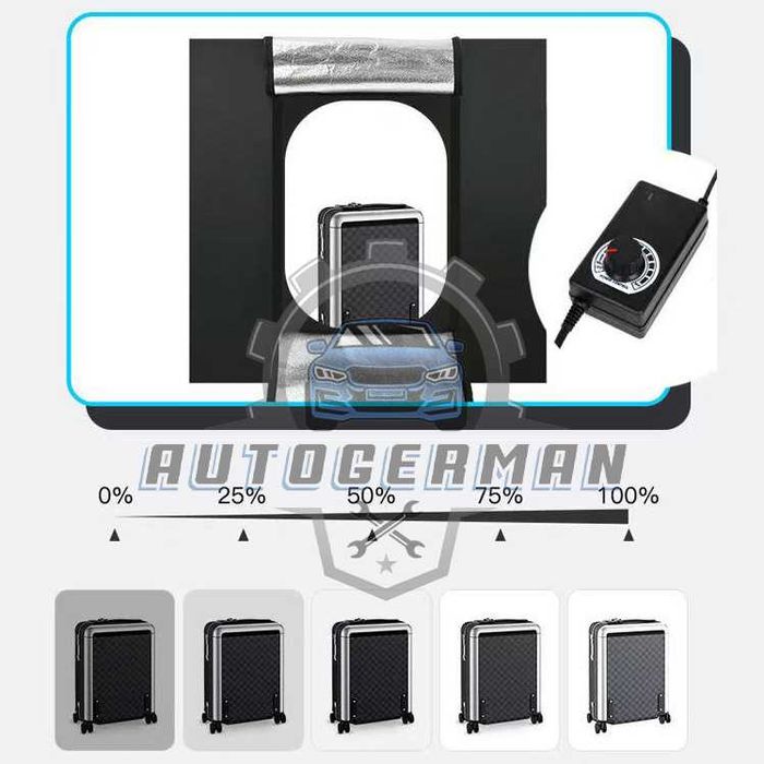 Фото кутия фотобокс 80см в комплект с осветление 4 фона нови