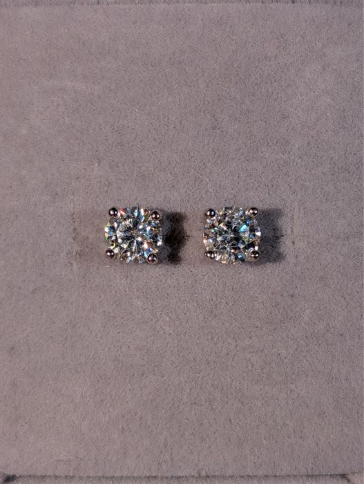 Cercei Moissanite 5mm 1.0 CT VVS1 Argint S925