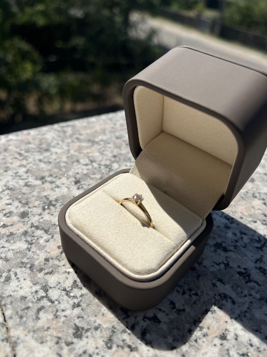 Inel de logodnă aur 18k cu diamant natural