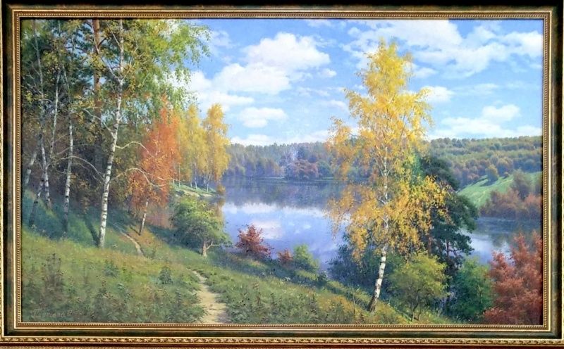 Картина большая с багетом
