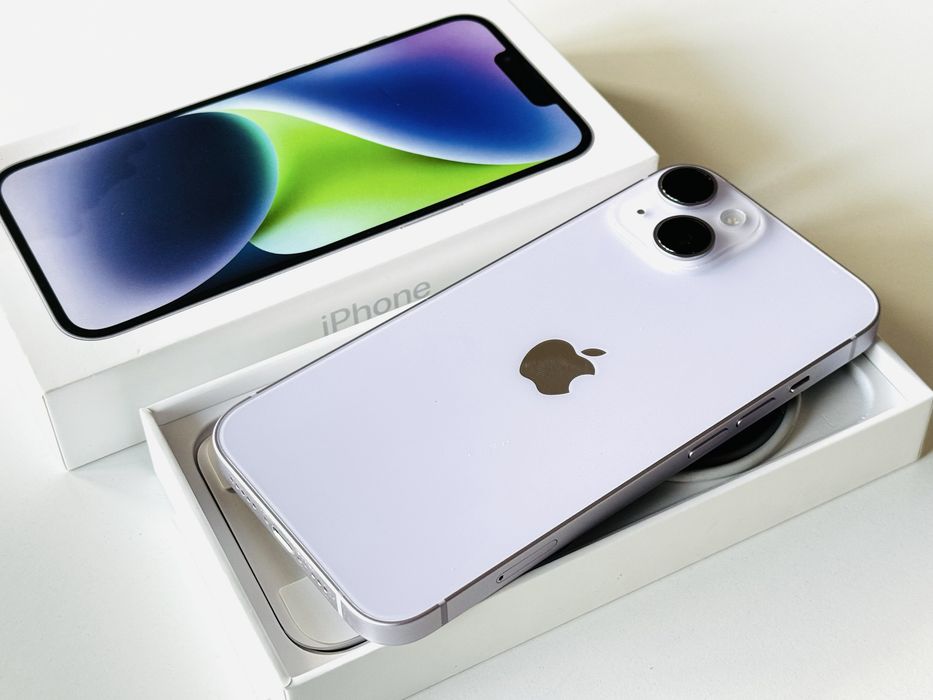 НОВ! Iphone 14 128GB Purple 100% Батерия! Гаранция 6 месеца