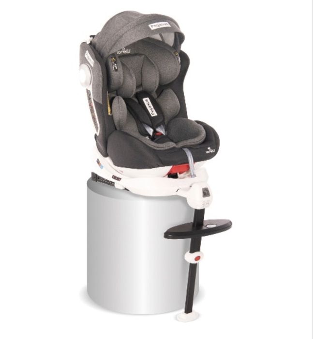 Scaun auto Lorelli Pegasus Rotativ 360 grade cu Baza Isofix si Picior de Fixare, 0-36 kg, Dark & Light Grey