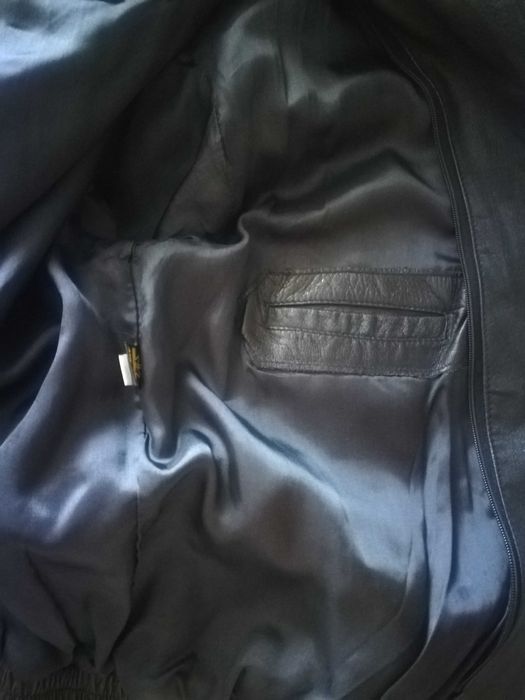 Мъжко яке,естествена кожа,топла подплата и яка,размер 56