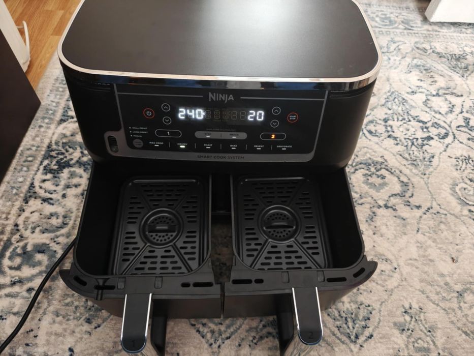 Air Fryer Ninja Dual AF451, 9.5l, 2470W, Friteuza cu aer cald ca Nou