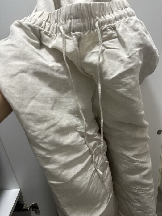 брюки h&m льняные м-л