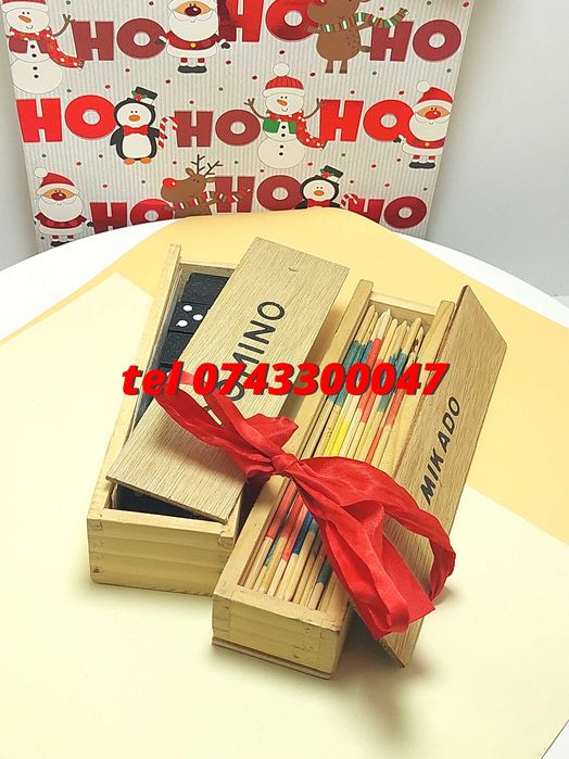 Pachet Craciun  Joc Marocoo mikadoSi Domino  Transport Gratuit
