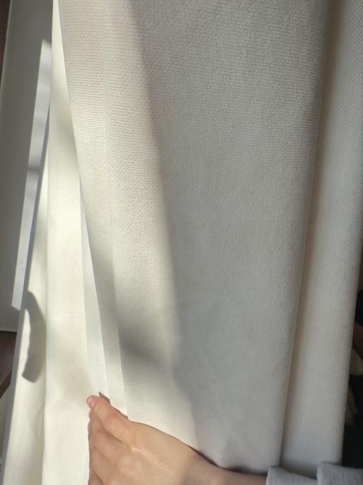 Set Draperii bej semiopac, două bucăți