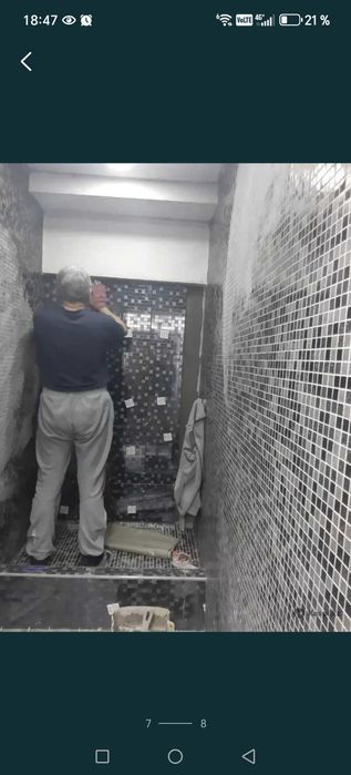 Кафельные работы плиточник