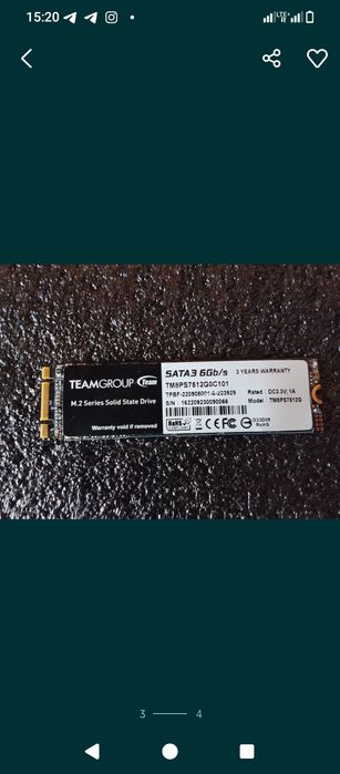Продам жёсткий диск  SSD M2