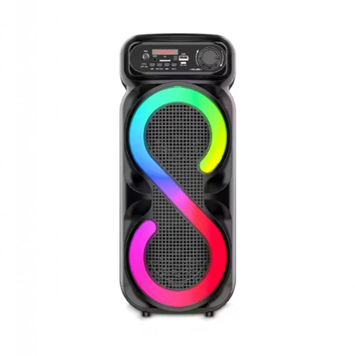 Супер бас караоке тонколона 4" х 2 с микрофон и дистанционно управлени