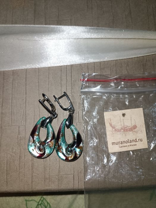 Серьги из Муранского стекла.