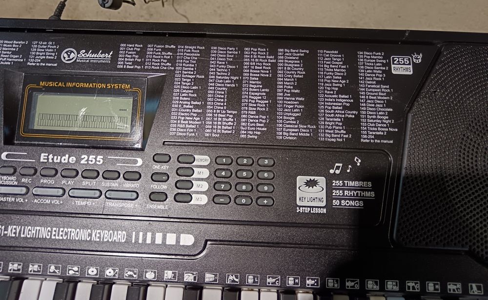 Orgă, clapă, keyboard, Schubert Etude 255 cu Usb