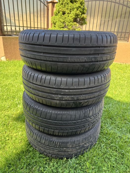 Cauciucuri vara 195/65/15 cu jante tablă 5x112 VW/Skoda/Audi