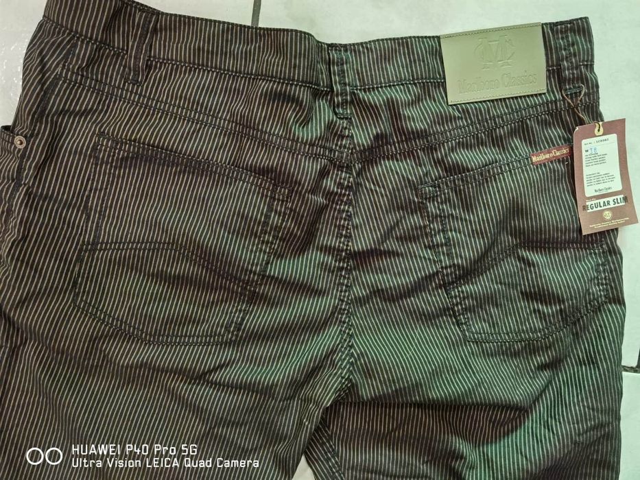 Мъжки черни къси елегантно официални панталони оригинални Marlboro