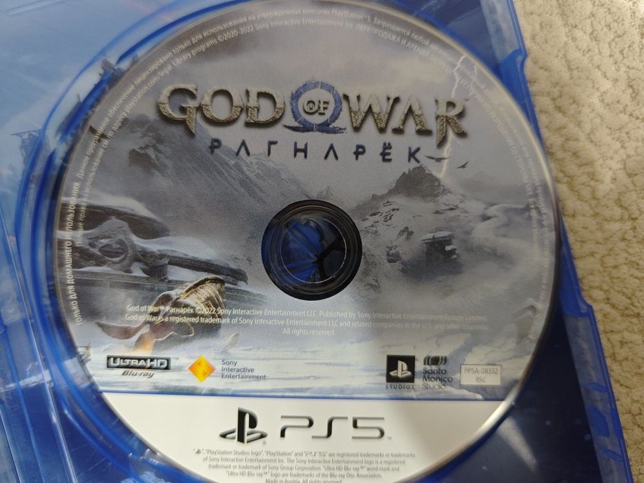 Диск GOW: ragnarok,для пс5