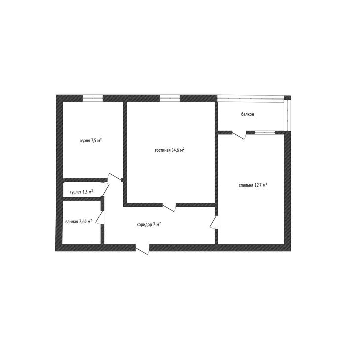 2- комнатная квартира