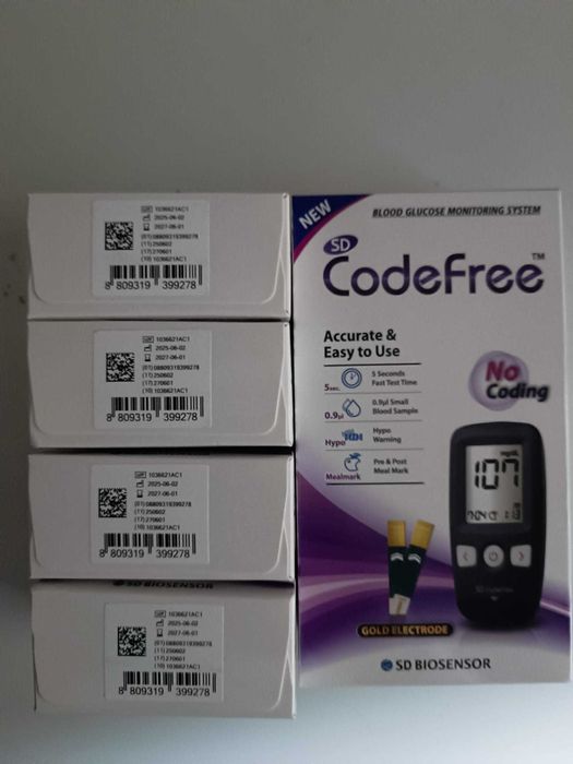 200 Teste Glicemie CodeFree si Aparat Glicemie, Sigilate