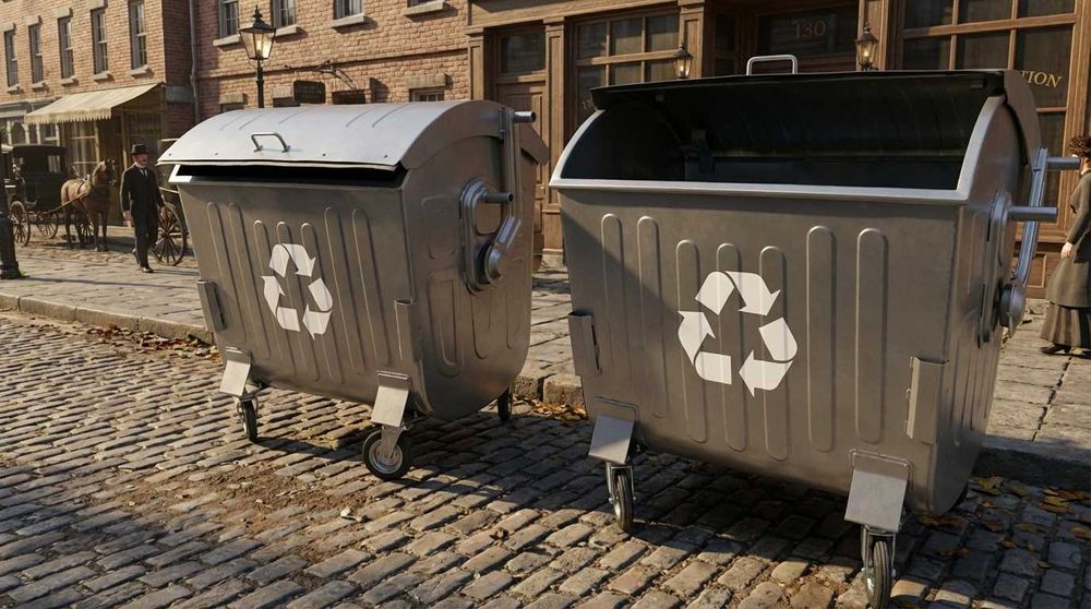 Металлические контейнеры для мусора - мусорные баки