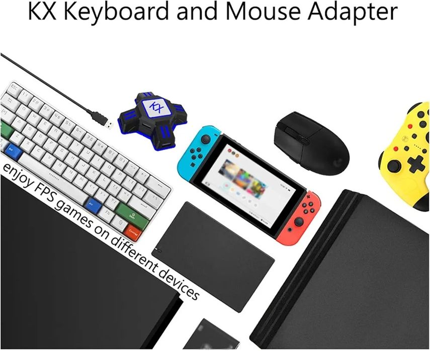 KX Адаптер за използване на USB клавиатура и мишка с игрови конзоли