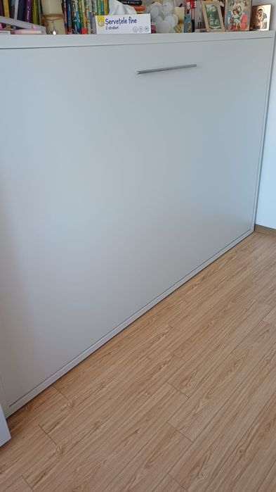 Pat rabatabil 120x200 cm – alb, fără saltea