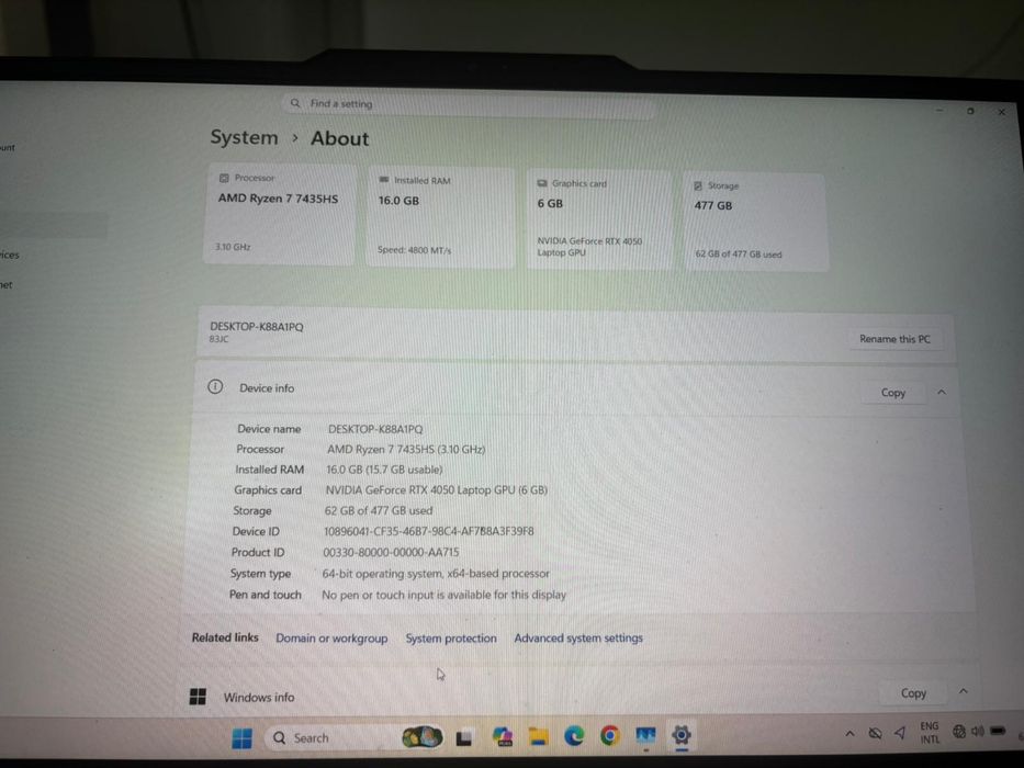 Laptop Gaming Lenovo LOQ 15ARP9