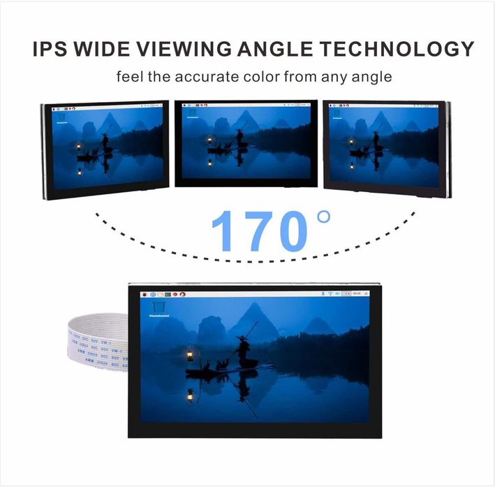 Monitor OSOYOO 5 Inch MIPI DSI IPS Touch Screen for Raspberry Pi No Need Driver