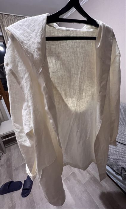 Мантия из льна с капюшоном