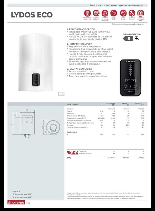 Boiler Ariston 50 l