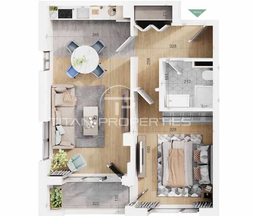 Продава се Двустаен апартамент в Пловдив, Тракия - 70 кв.м за 1380 €/кв.м - Снимка #1