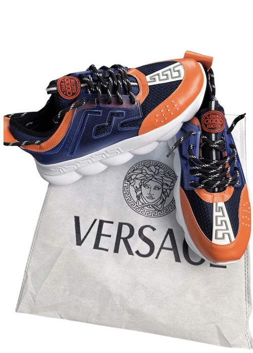 Adidasi Versace Chain Reaction Navy Blue