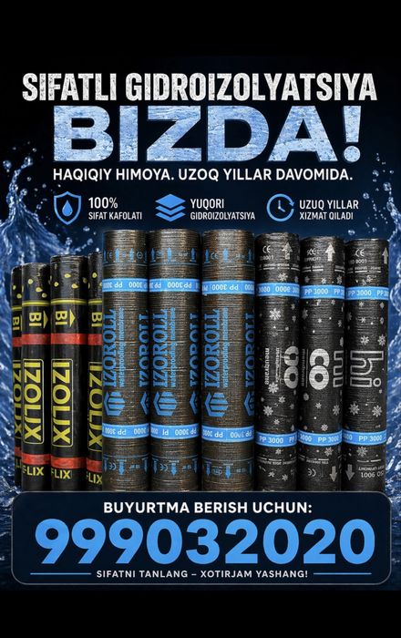 Sifatli gidroizalatsiya optim narhlarda falgaizolarimiz