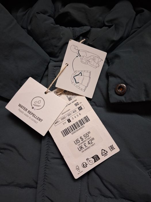 Ново зимно яке Zara с пух, размер 92 см