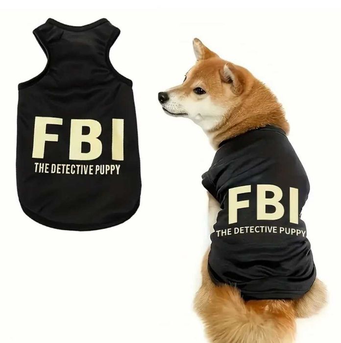 Husa Câine , vesta Caine cu imprimeu FBI / Hăinuțe câine police