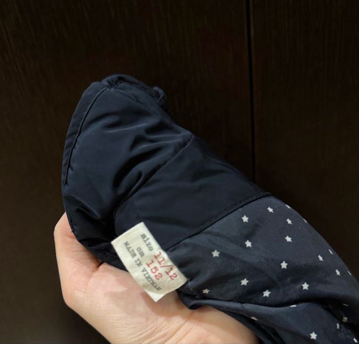 Детско яке Zara Girls пролет/есен преходно - Тъмносиньо