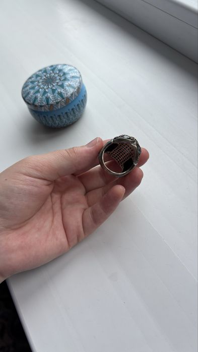 Мужское кольцо серебро