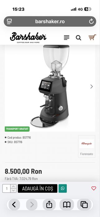 Râșniță de cafea Fiorenzato F64 Evo Pro Sense