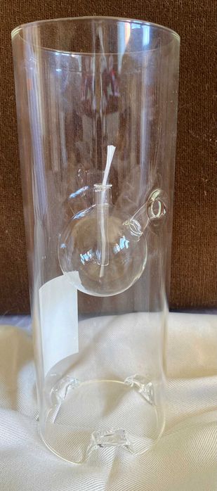 Цилиндрична маслена лампа, ръчно изработено стъкло.