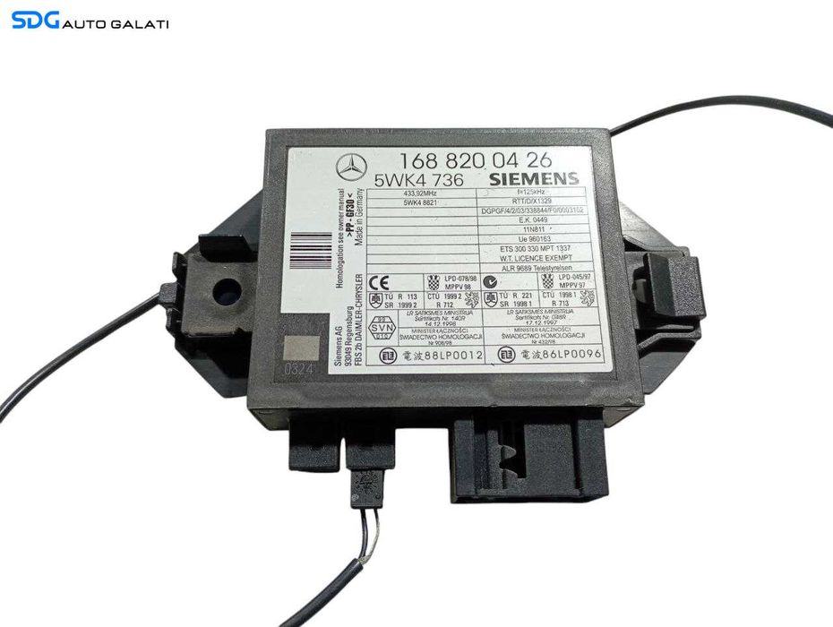 Modul Imobilizator Mercedes Clasa A Class W168 1997 - 2004 Cod 1688200426 [LR0867]