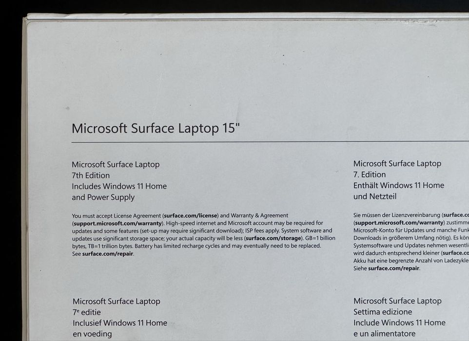 Microsoft Surface Laptop 7 15” 2037 X Elite 16GB 256GB Nou Sigilat